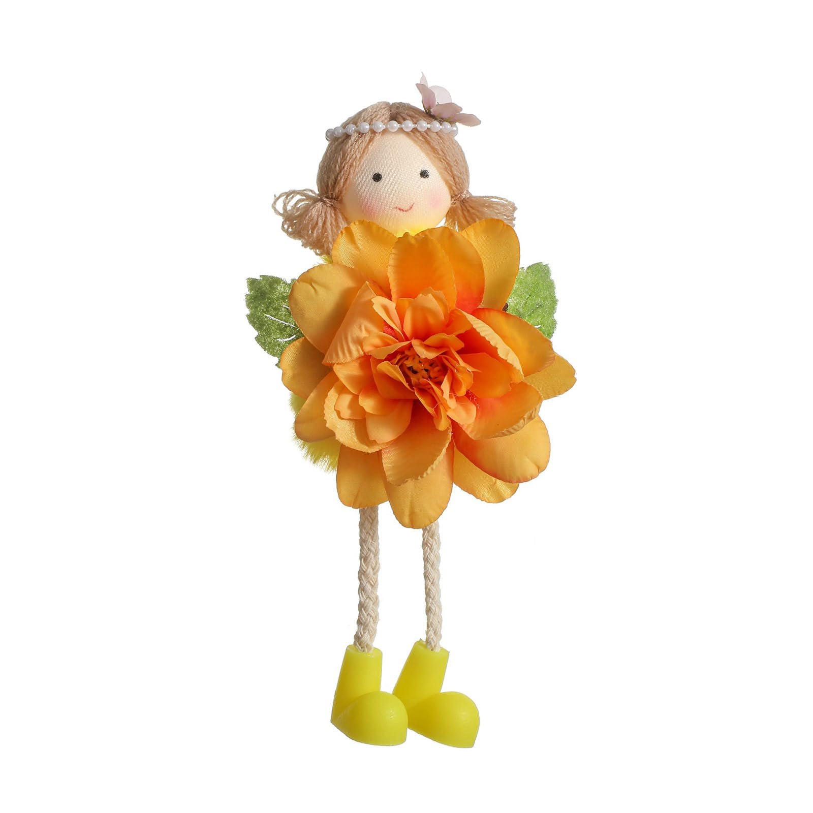 carotoe Decorative Girl Dolls Pendant Beautifully Crafted Girl Dolls with Flower Detail for Stylish Bag Enhancement Car Interior Decors
