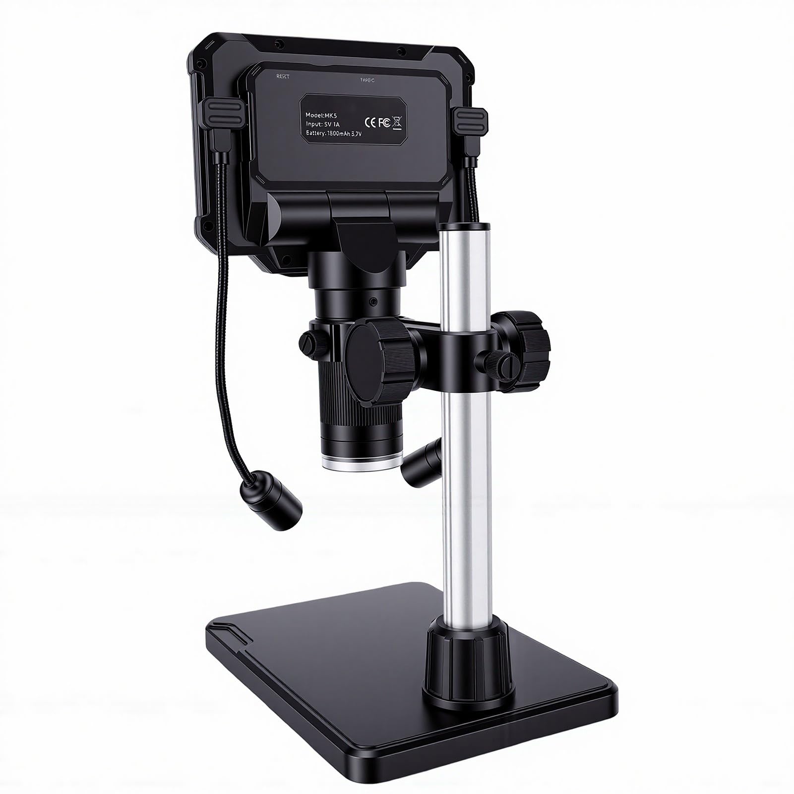 Sxhlseller Digitalmikroskop, 4,3 Zoll LCD Bildschirm, Digitalmikroskop mit 10 MP 1080P Kamera, 50 Bis 1200 fache Lötmikroskope für Erwachsene, Hobbyisten, Studenten