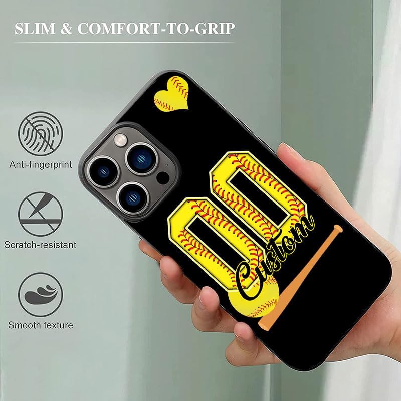 Miniatura 5 de Funda personalizada para teléfono de softbol para iPhone 161514131211 Pro Max para Samsung S25S24S23S22S21S20 FEPlusUltraA16A15A14A54A03SA53Moto