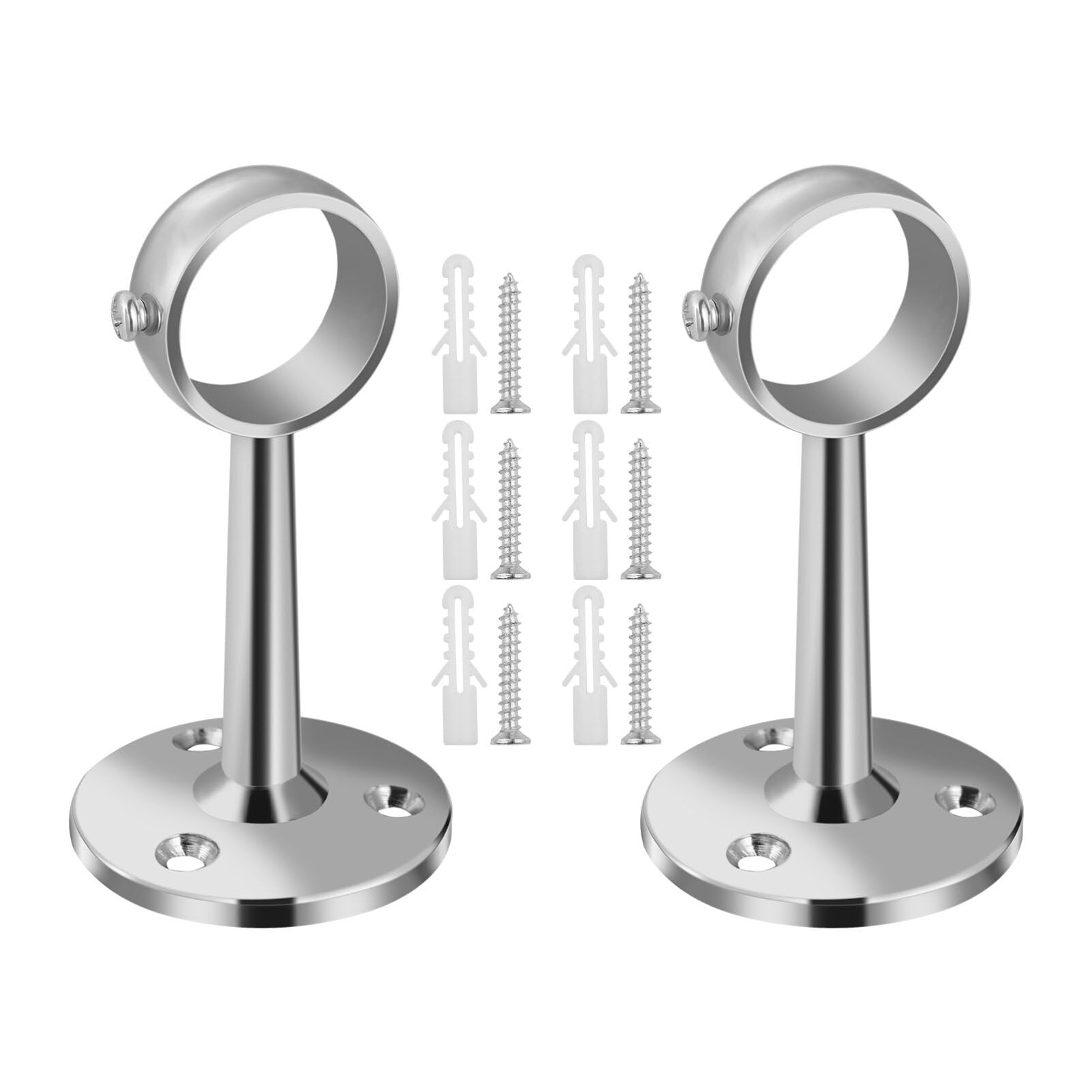 Accessori Armadio Senza Attrezzi ULTECHNOVO 6 Pezzi Supporti Per Asta Armadio In Spessa Resistenti Staffe Per Armadio - 2