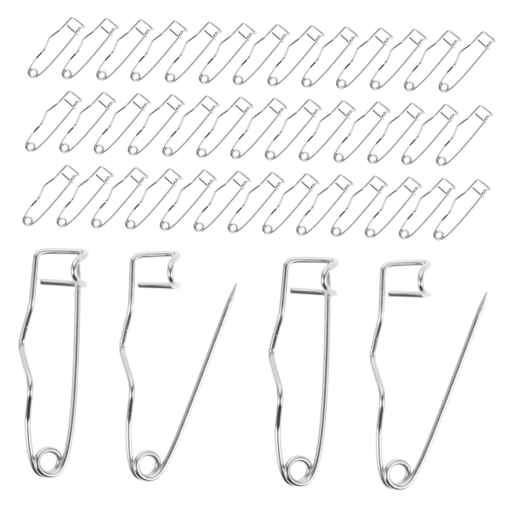 LIFKOME Curved Quilting Safety Pins 100pcs Bend Safety Pin Metal Material for DIY
