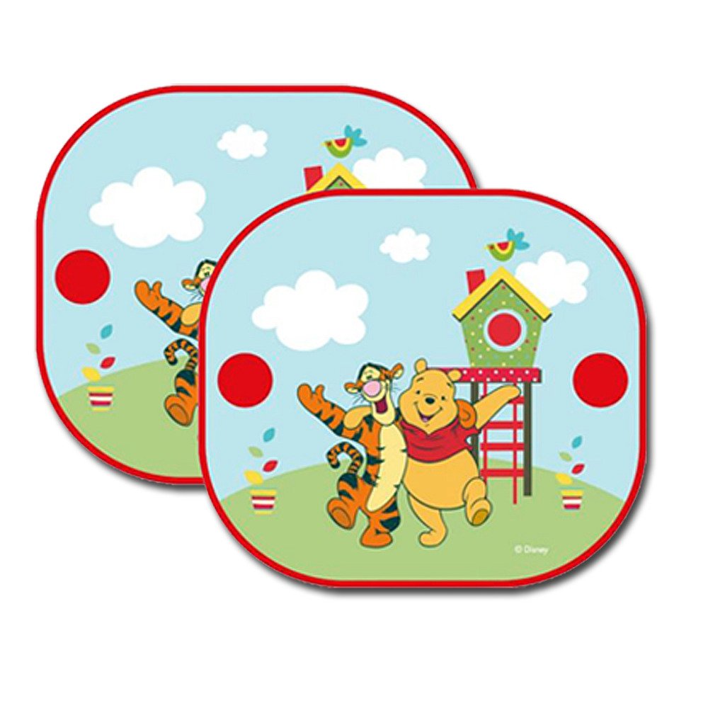 2 Winnie The Pooh Kids CAR Window Sunshade Sun Shade Folding Blind Side Panels Childrens Visors