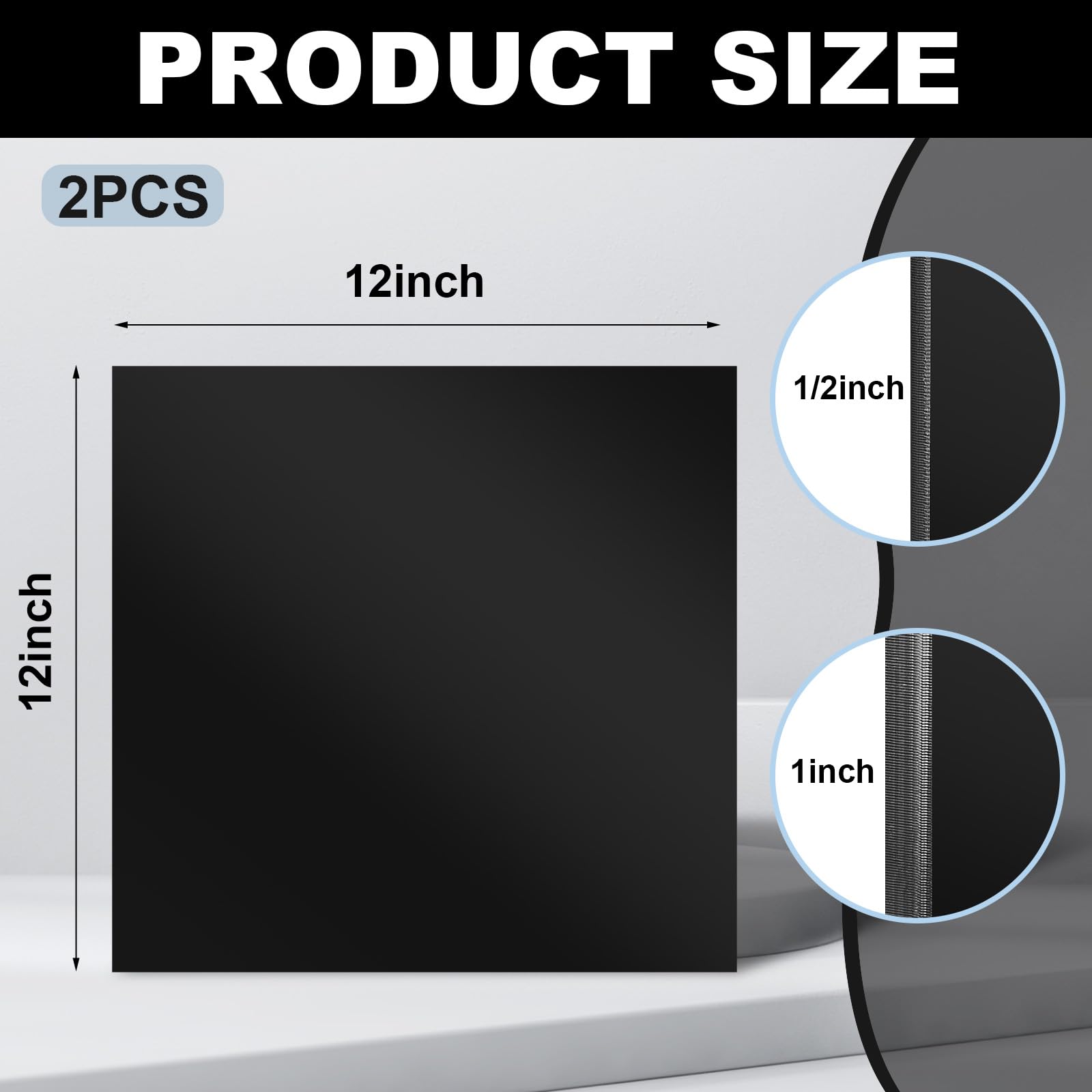HDPE Plastic Sheets - 12x12, 1/2" & 1" Thick -2