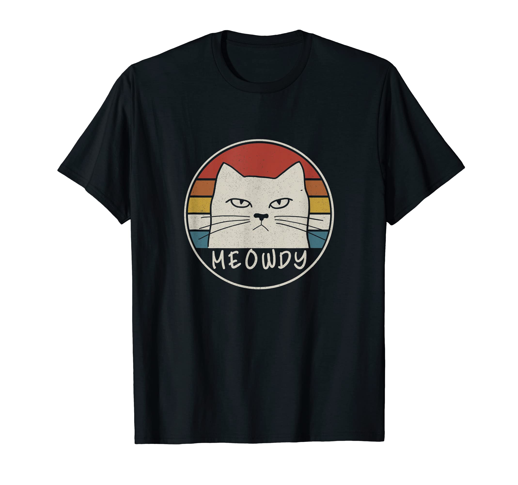 Retro Meowdy Funny Mashup Between Meow and Howdy Cat Lover T-Shirt