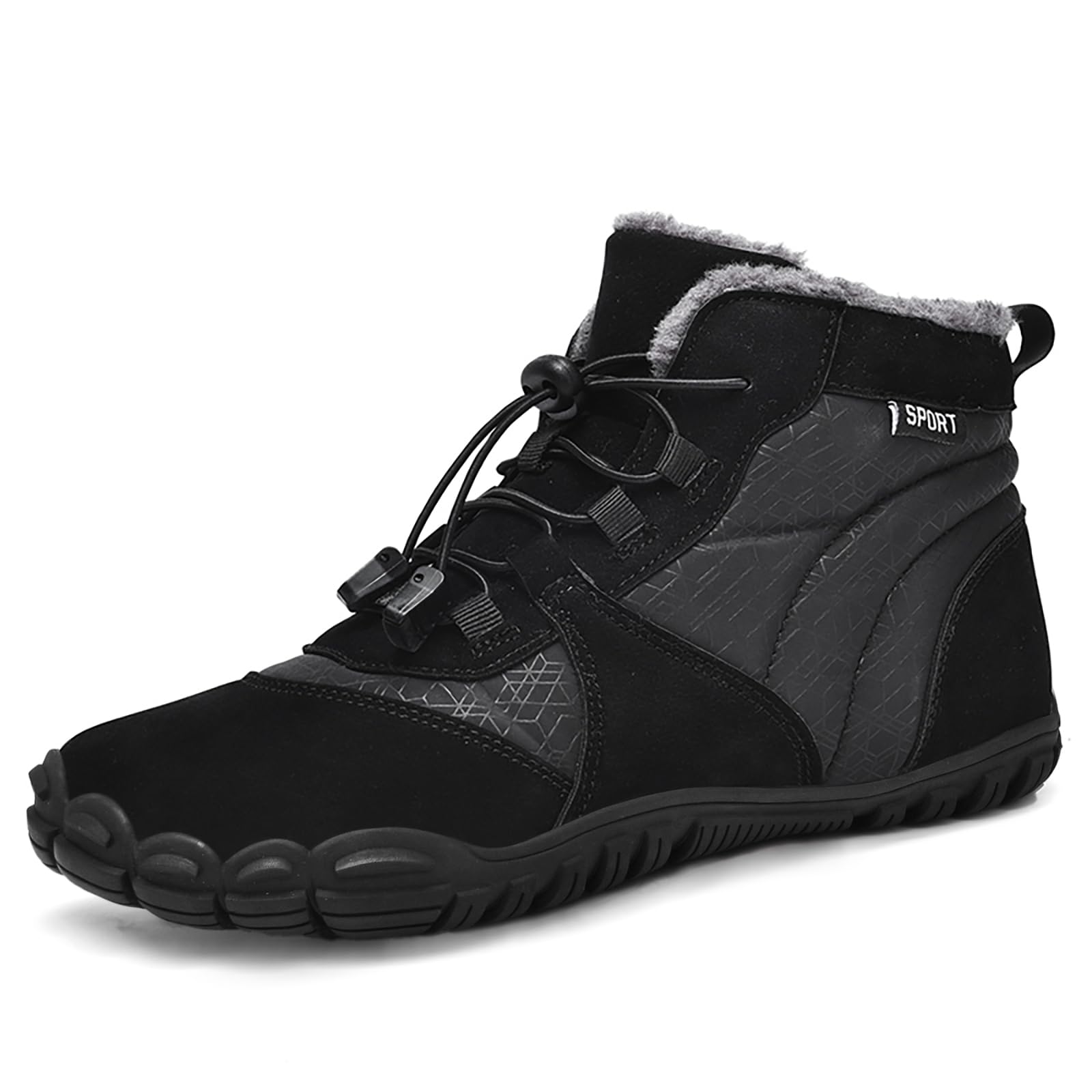 AONEGOLD Zapatos Descalzos de Invierno para Mujer y Hombre, Zapatos de Trail Running con Forro cálido, Zapatos de Invierno para Exteriores, Antideslizantes, Impermeables, Zapatos Descalzos