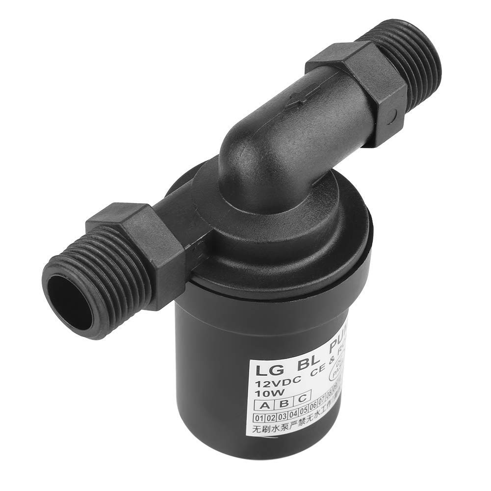 12V 10W DC Bomba de Agua sin Escobillas Bomba de Agua Solar de Alta Temperatura 8L / min, Bomba de agua caravana, para Fuente, Panel solar, Estanque, Acuario, de circulación de agua