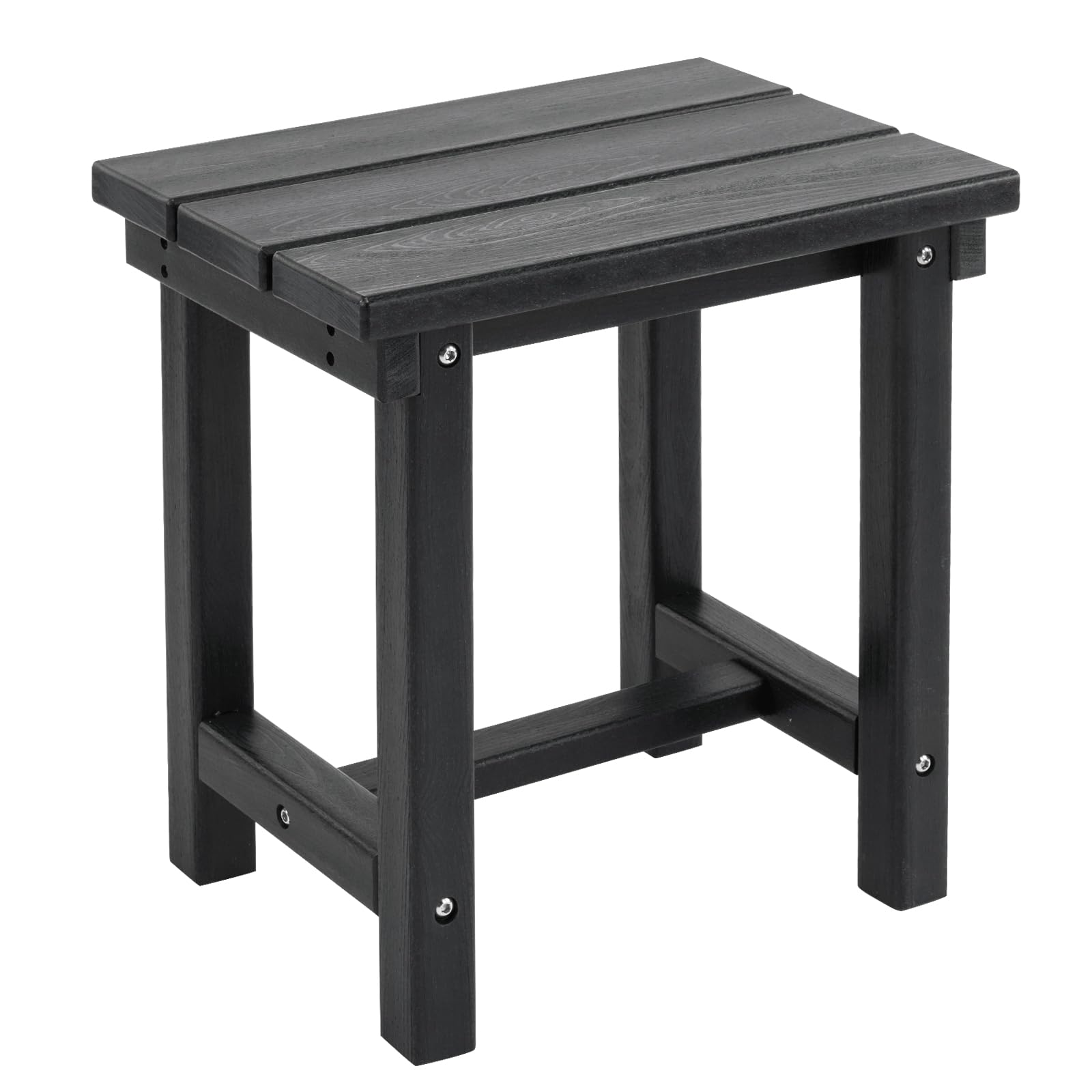 FurniSoar Adirondack Quadratischer Robuster 2-stufiger Beistelltisch aus verstärkter HDPE