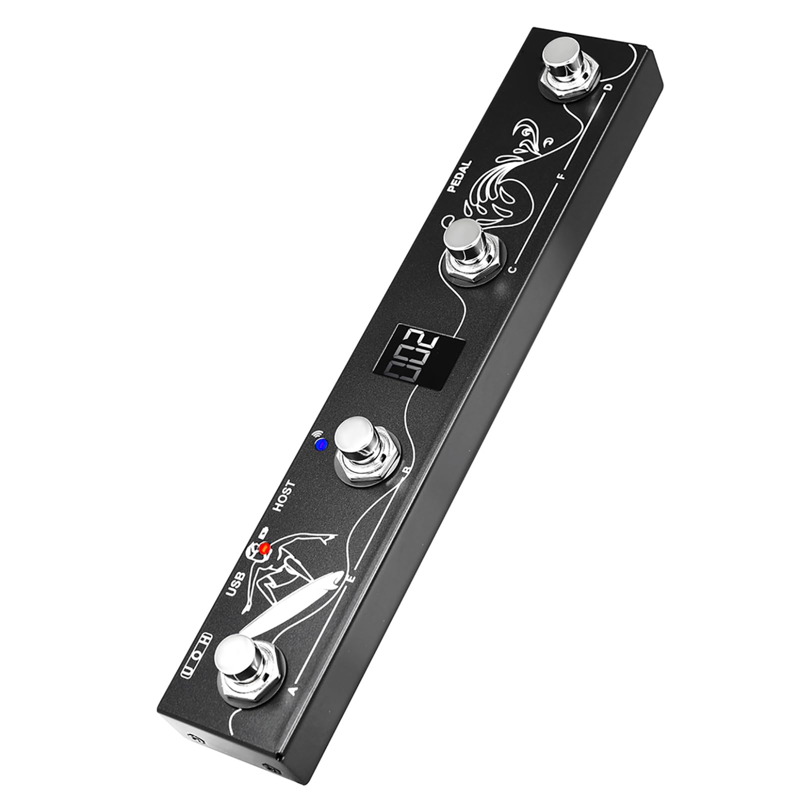 RiToEasysports Controlador de Pedal MIDI Inalámbrico, Teclado de Pie Multifunción de Metal con Batería Incorporada y Conectividad Directa para Artistas y Sesiones de Estudio