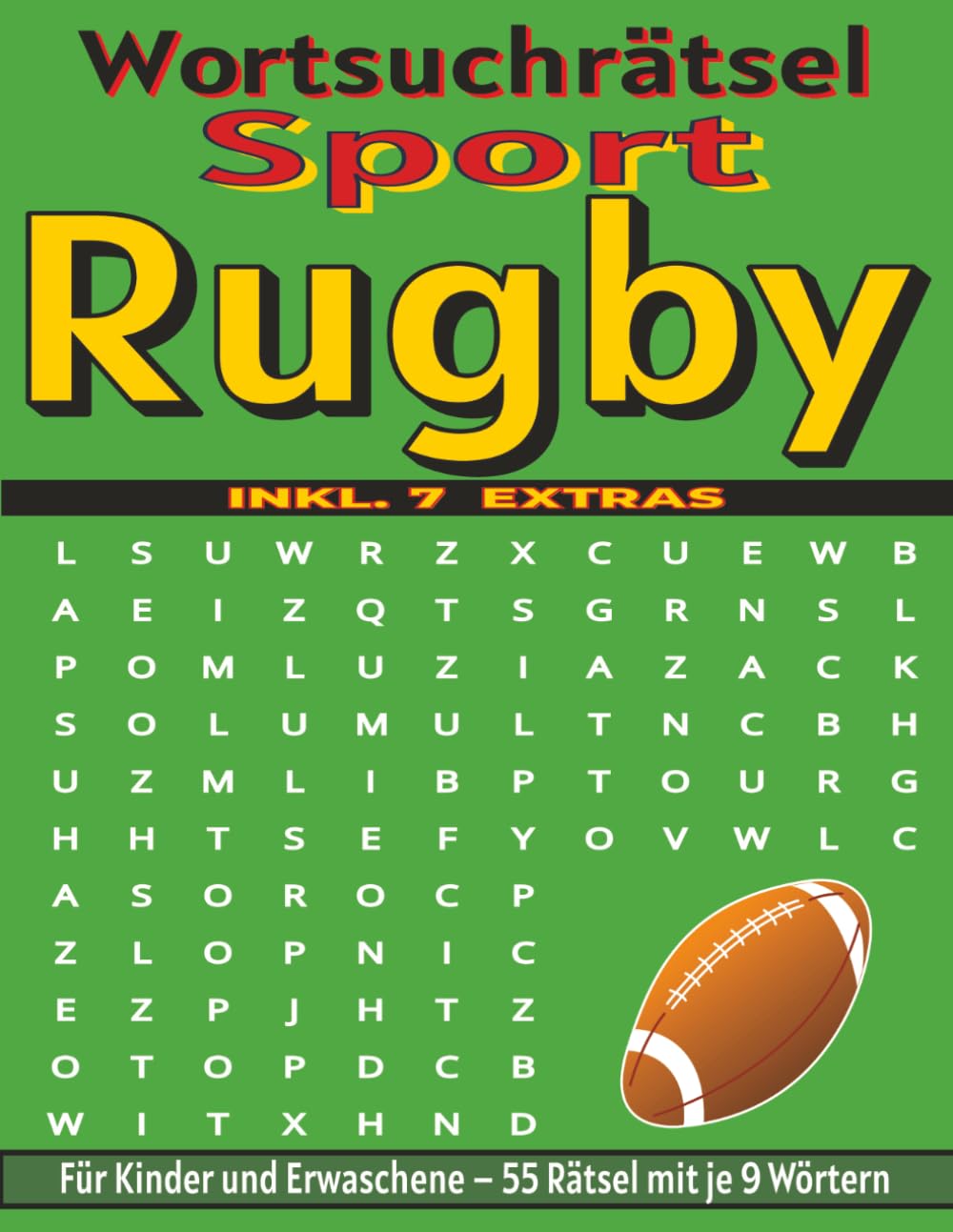 Rugby – Wortsuchrätsel: Bildschirmfreier Rätselspaß für Geist, Konzentration und Entspannung (Wortsuchrätsel – Sport)
