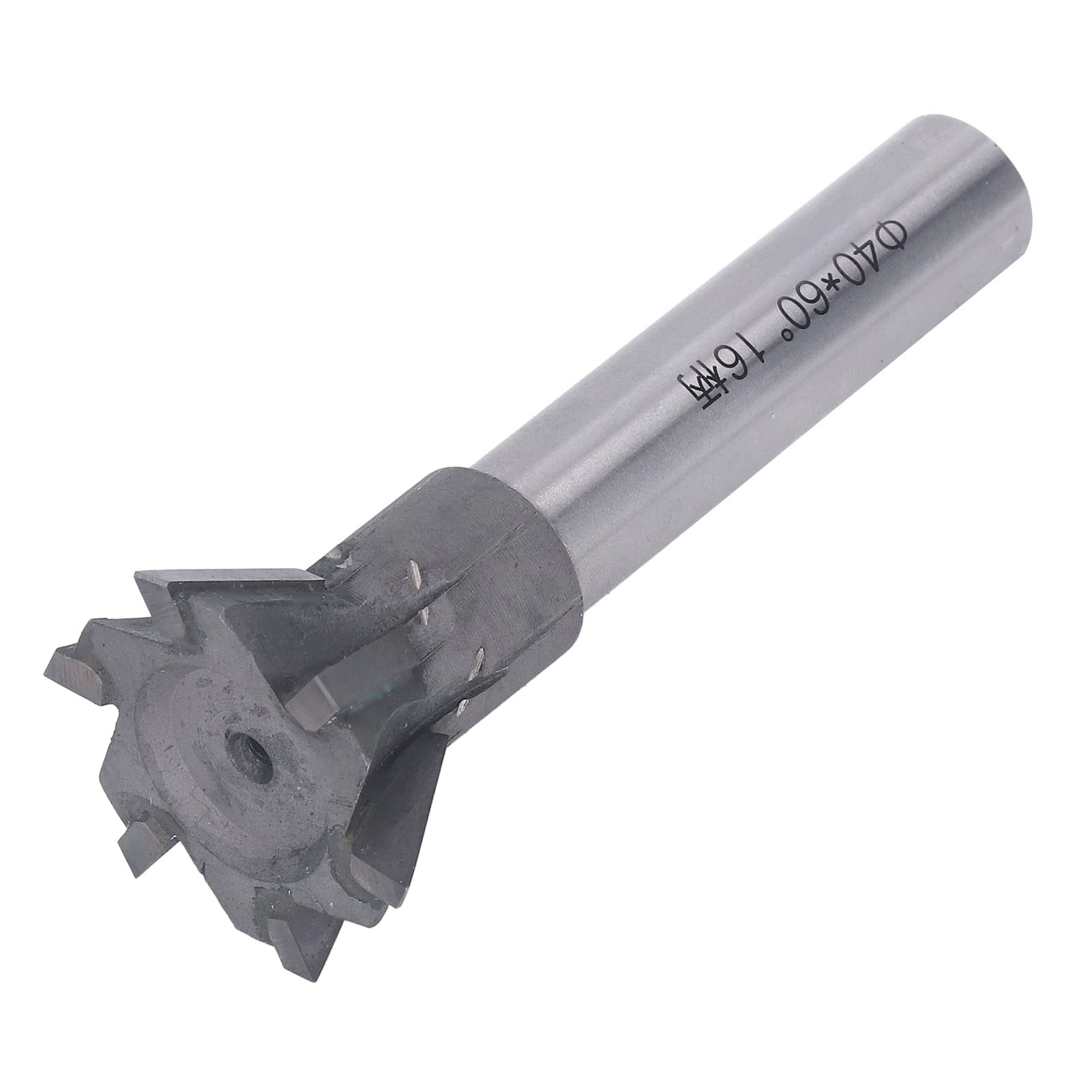 Fresa de de milano de 60 grados, fresa de carburo de 6 flautas con vástago universal, alta eficiencia y velocidad de perforación rápida para acero inoxidable, acero al carbono