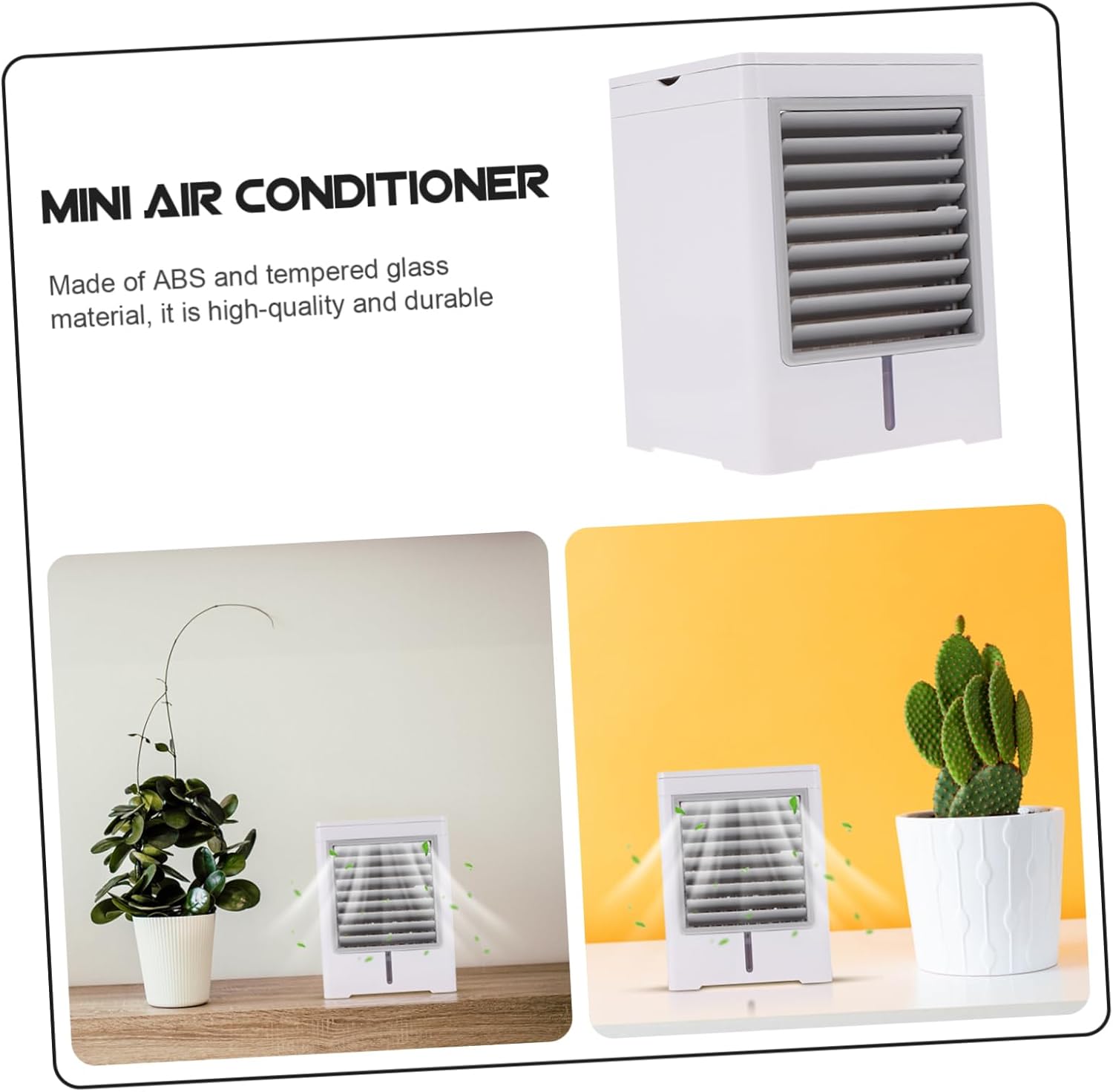 1set Mini Conditioner Fan Usb Desktop Cooler for Home Office Quick Cooling Water Tank Energy Efficient Air Cooler for Personal Use