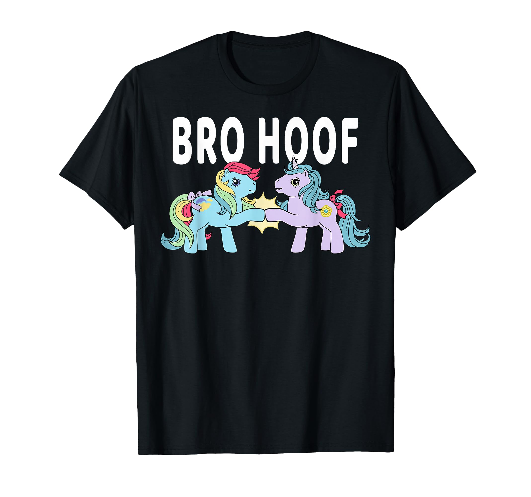 Bro Hoof Vintage Rainbow Ponies T-Shirt