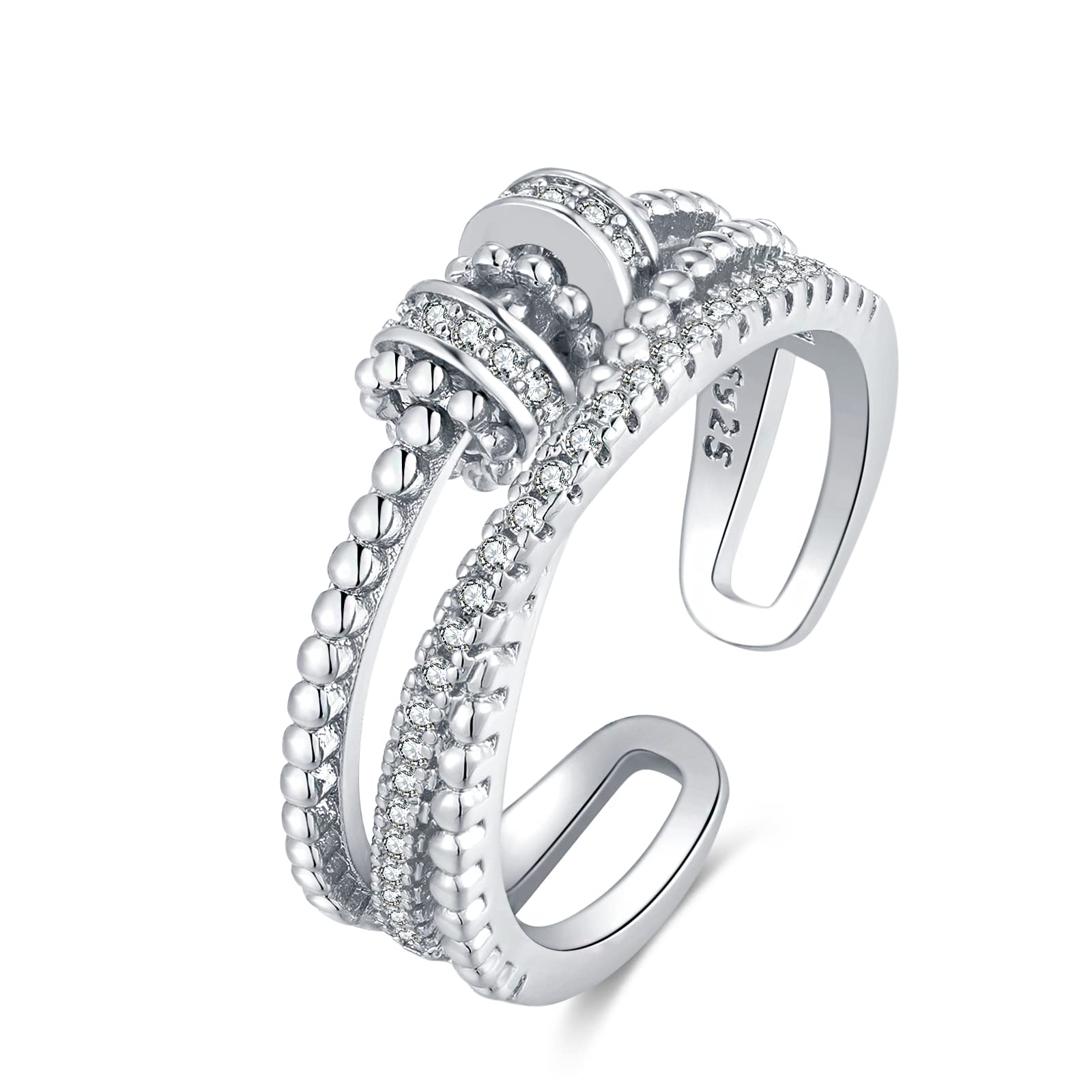 Wynnsanxiety Ring For Women Men Sterling Silver Rings For Adult