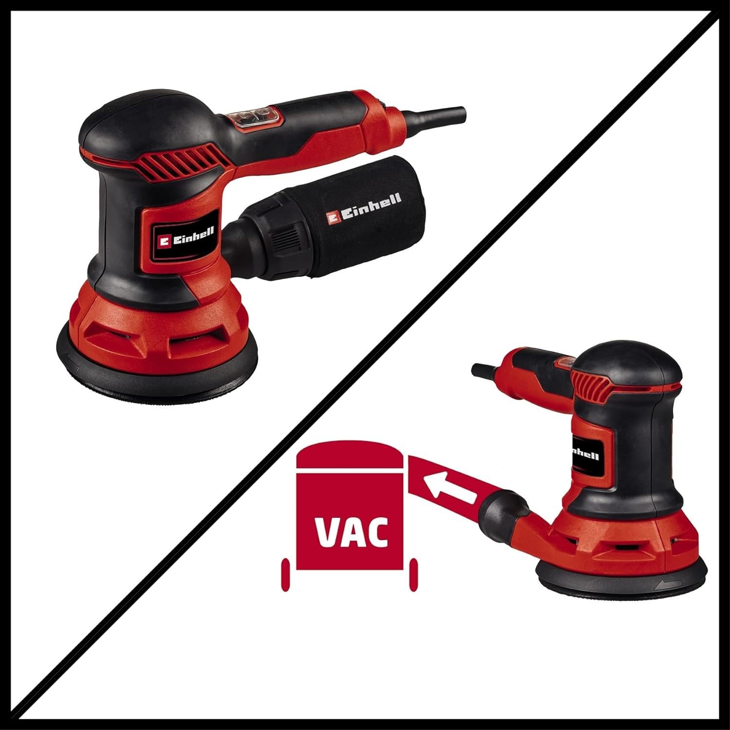 Einhell Ponceuse excentrique TC-RS 425 E (425 W, Ø 125 mm, vitesse max. 26 000 oscillations/min) Livré avec 3 feuilles abrasives