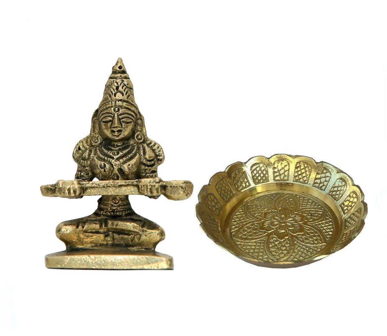 Annapurna Mata Statue - Brass Goddess of Food -1