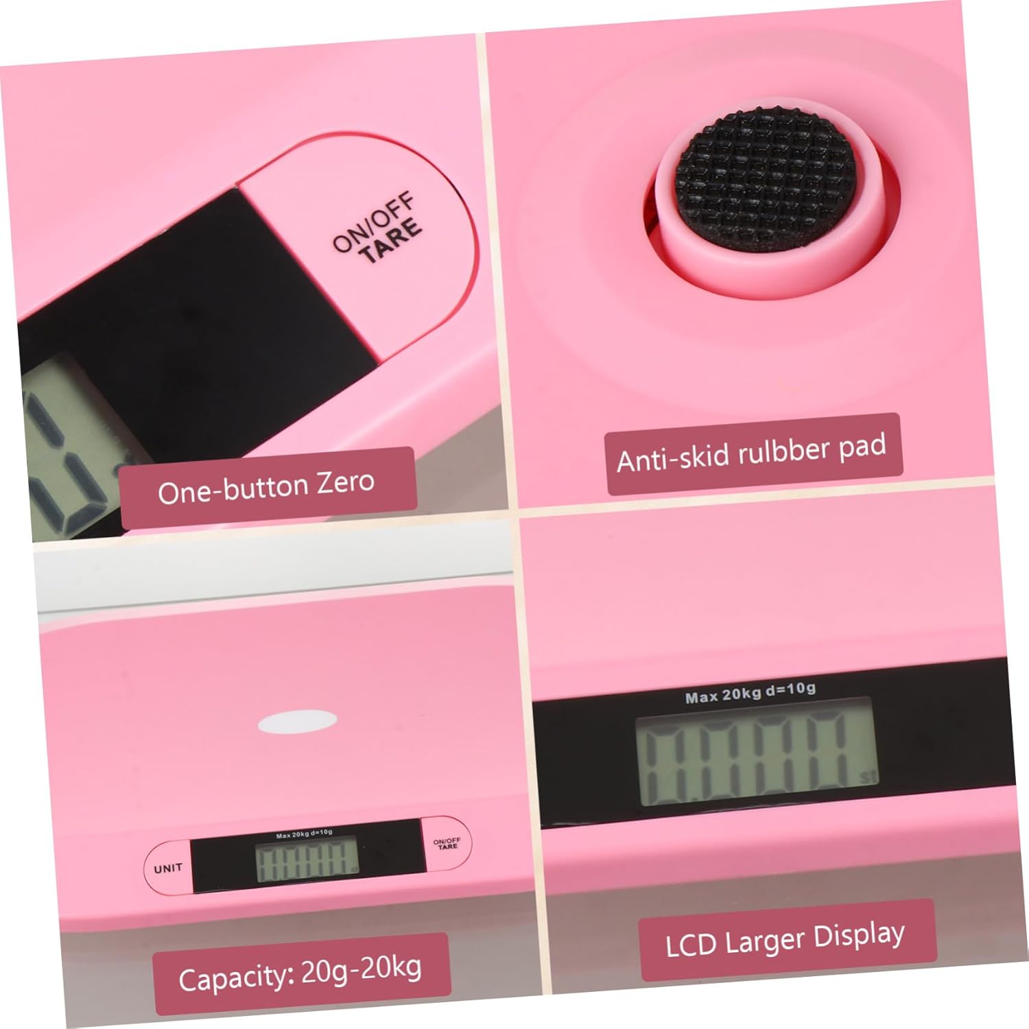 Hemoton 20kg Electronic Scale Precision Boy Girl Weight Machine Digital Weight Scale for Boy Girl and Pets Capacity with LCD Display Accurate Measurement for Newborns