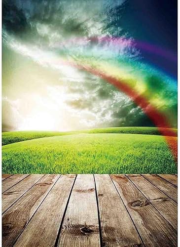 Miniatura 1 de Telones de fondo de vinilo personalizados para el día de San Valentín fondo de madera con forma de corazón y rosa 9 x 6 pies