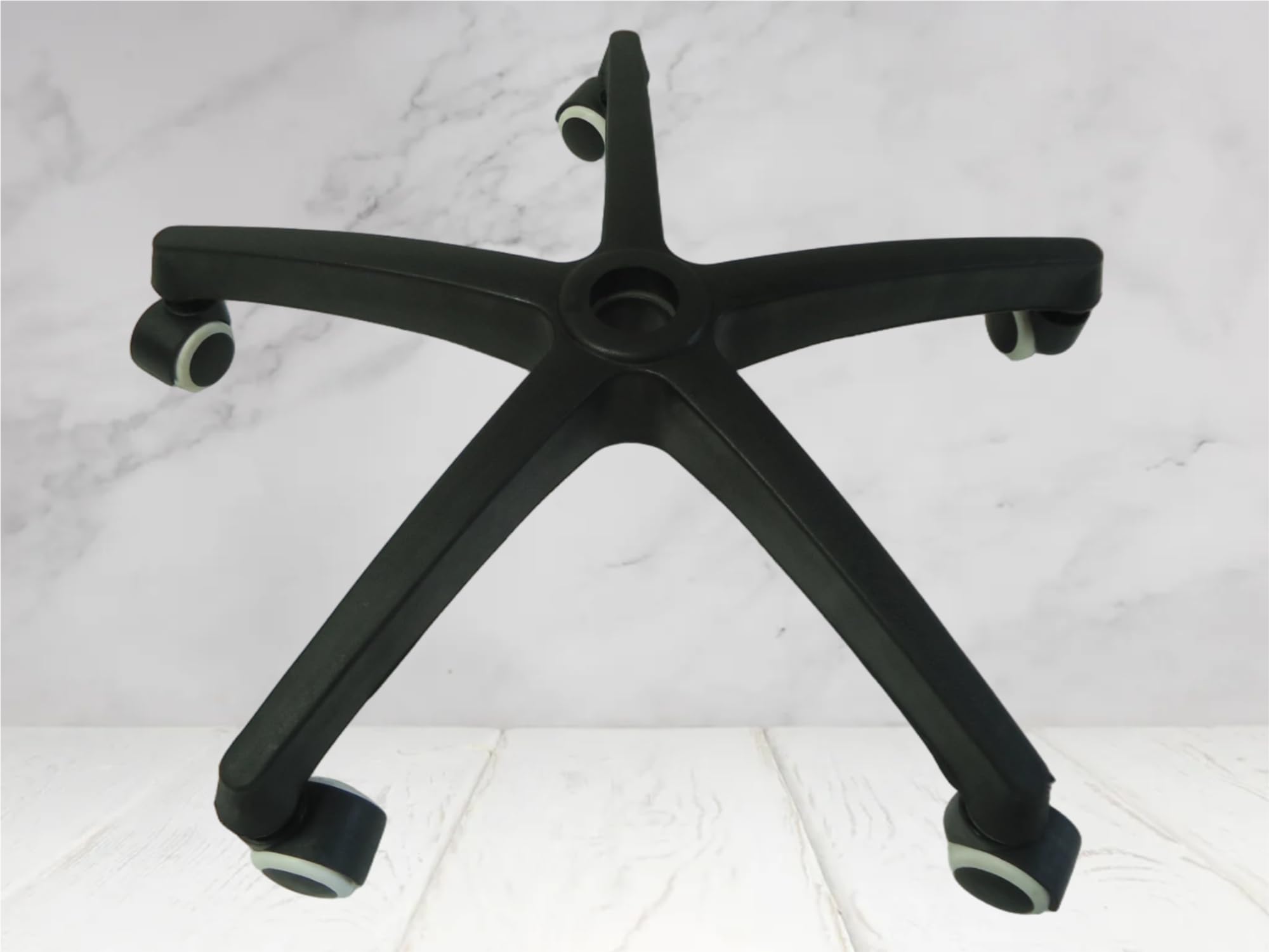 Office revolving Parts Star PVC Chair Base for Office Chair, Gaming Chair with Black&White Wheel Caster, Shining Chair Base 26 Inch