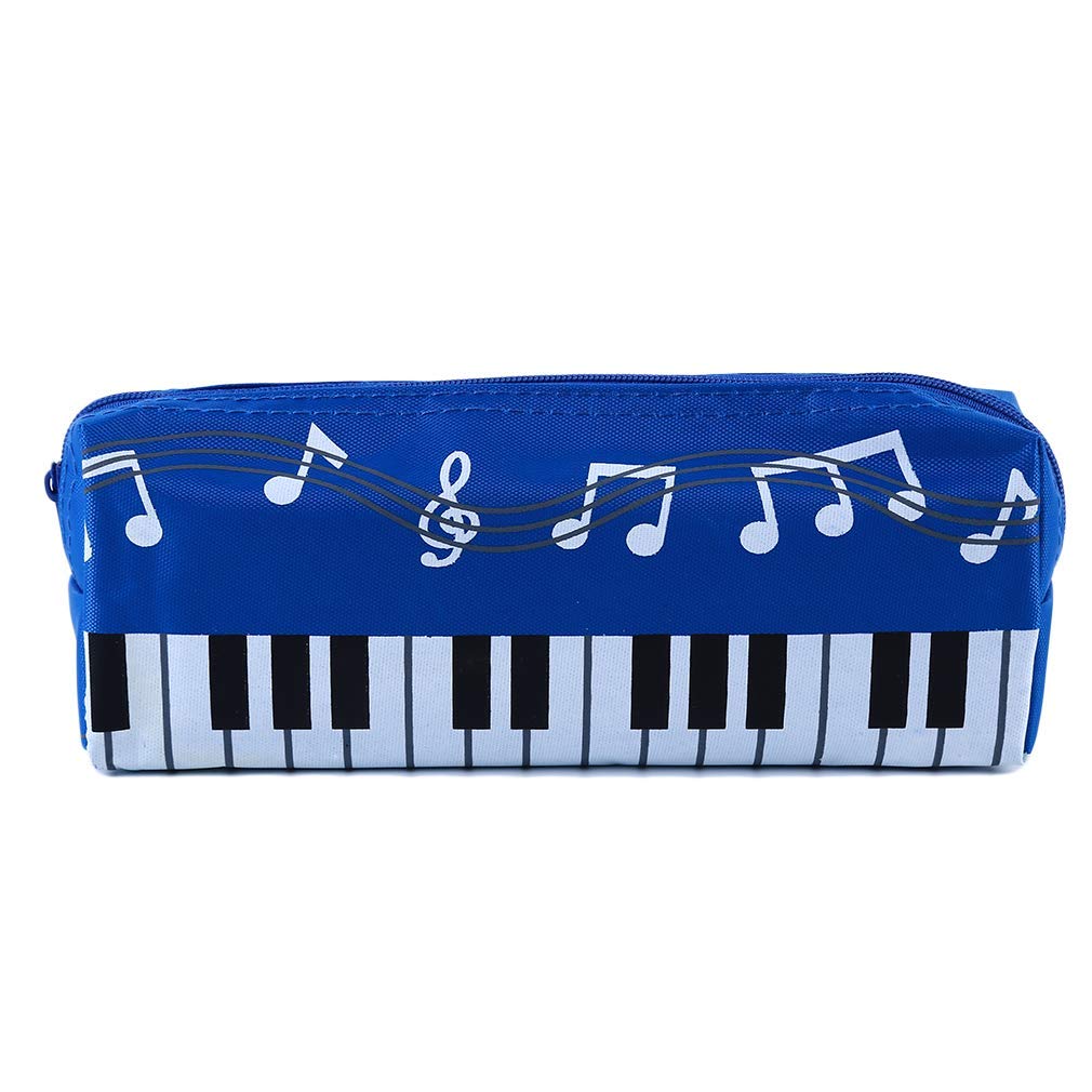 Interesting Pencil Case Piano Keyboard Pattern Pencil Box usic Note Pencil Case with Zip Stationery Cosmetic akeup Bag Storage Bag Office Supplies Stable and Durable