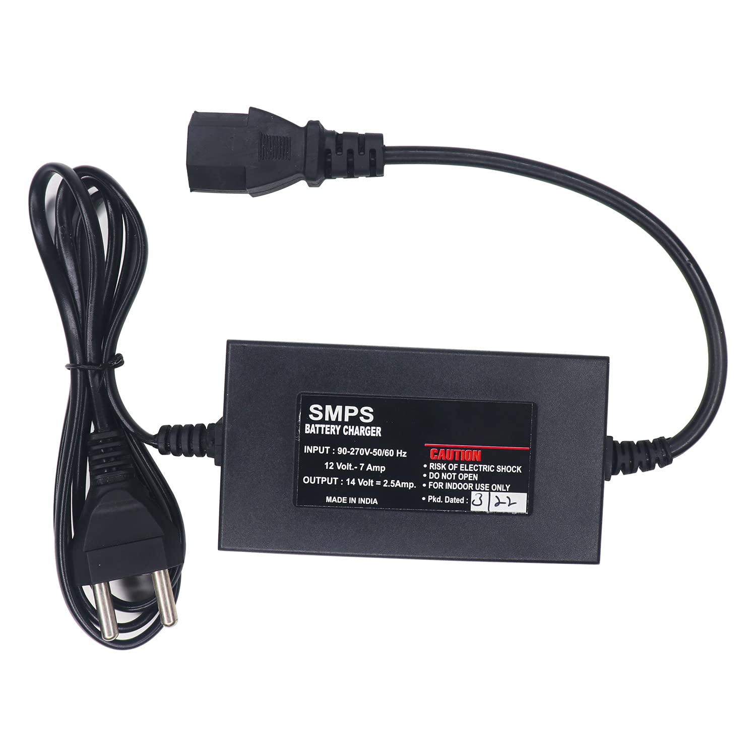 Electronic Spices Made in India Smps Battery Charger 90-270v-50/60Hz Charger Inlet Socket Connector for Batteries