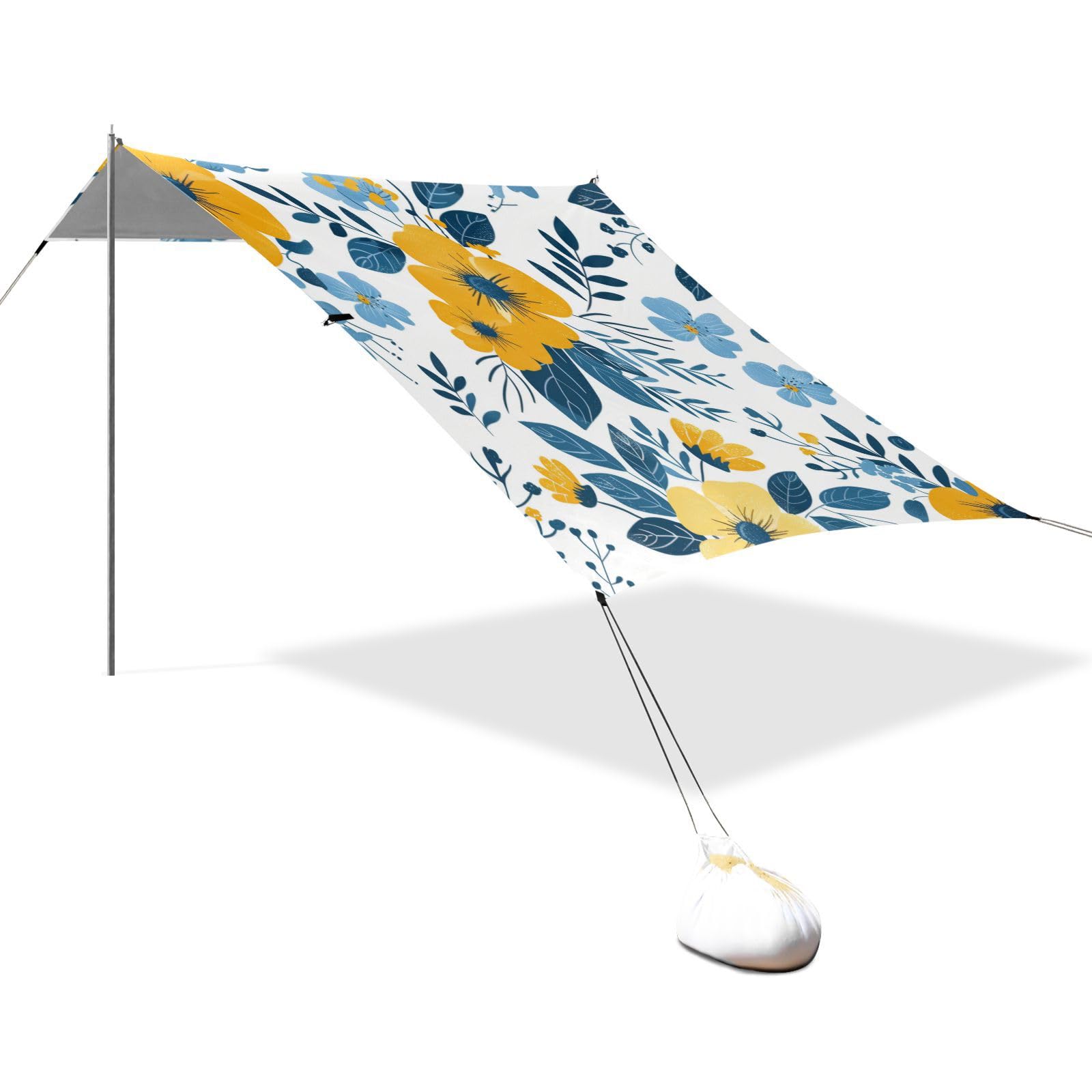 Tente de plage UPF50 anti-UV et étanche grand format avec ancre de sable pour jardin et parc
