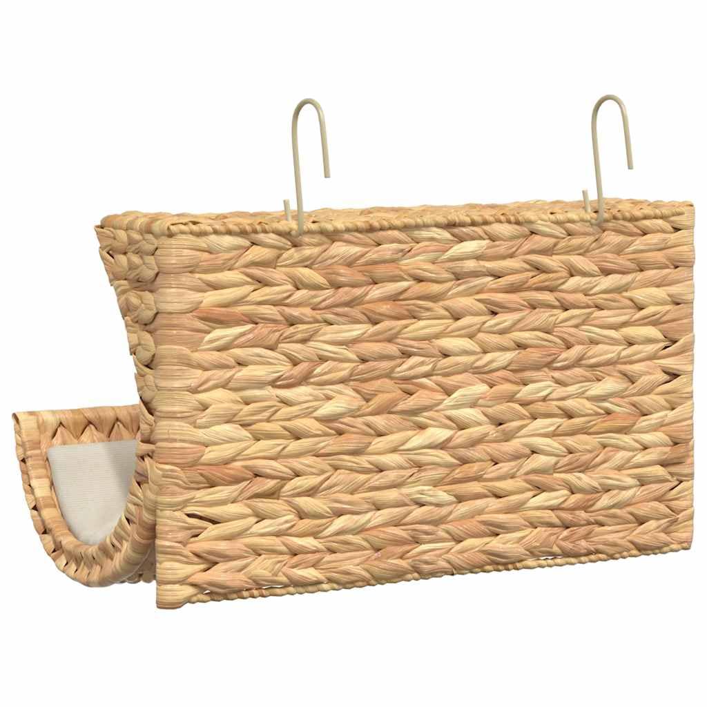 Mangloder Cuccia per gatti con cuscino in giacinto d'acqua per termosifoni, 37 x 20 x 20 cm, marrone, struttura in metallo, con gancio, morbida, calda, soffice, lavabile, per gatti e animali domestici
