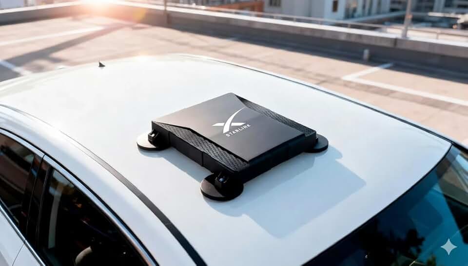 Case Star2Go Fechada Starlink Mini Teto Carro