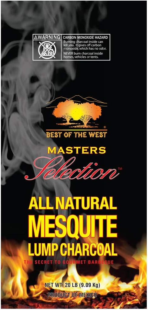 Best of the West Masters Selection 20 Pound Bag All Natural Hardwood Lump Charcoal for Grilling, Smoking, and Outdoor Cooking : Patio, Lawn & Garden