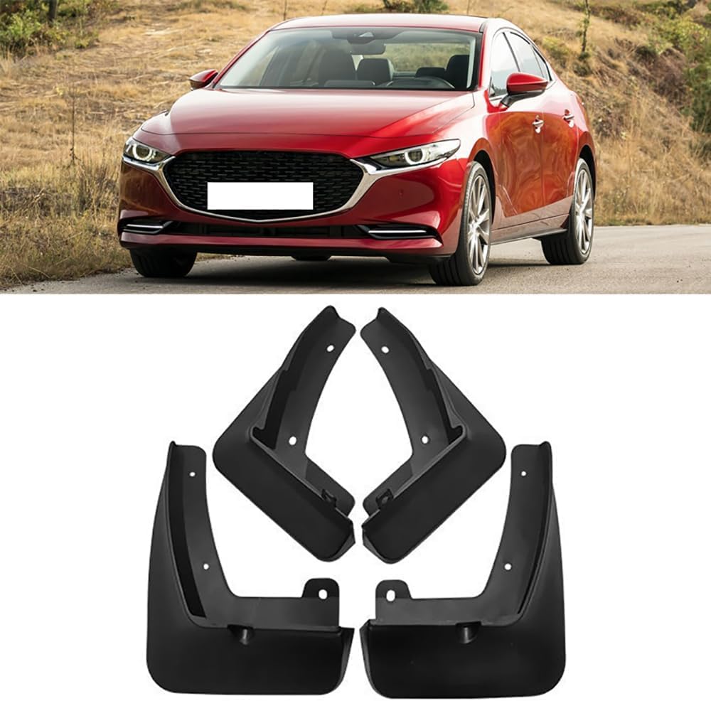 RESKIU 4PCS Mud Flaps for Mazda 3 Axela Limousine 2019 2020 2021, Splashproof No Drill Easy Install Front Rear Wheel Protection Fender Mudflaps All-Weather Splash Guards