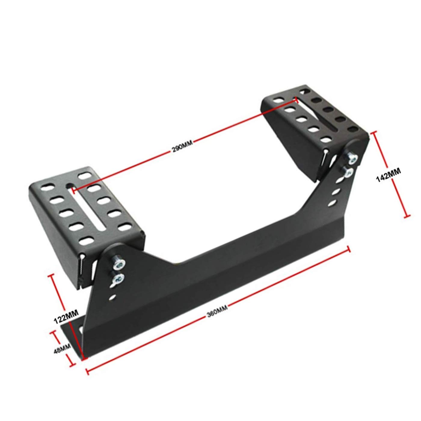 M MODAUTO Soporte Lateral para Asiento del Coche, Soporte para Semibaquet, Longitud 360mm, 6 Piezas Incluidos, Universal (G460-360mm)