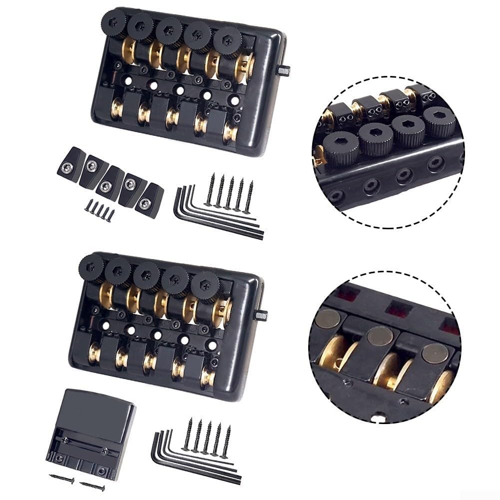 Cordiera elettrica per basso per chitarre senza testa, ponte in metallo ad alte prestazioni, set per modelli a 5 corde (B)