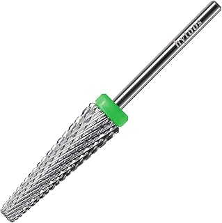 Super Long 5 in 1 Nail Drill Bits, 24mm Cross Carbide Tapered Nail Bit, 3/32" Two-way Rotate, Acrylic Nails Gel Remover, Electric Drills File Manicure Accessories (C)
