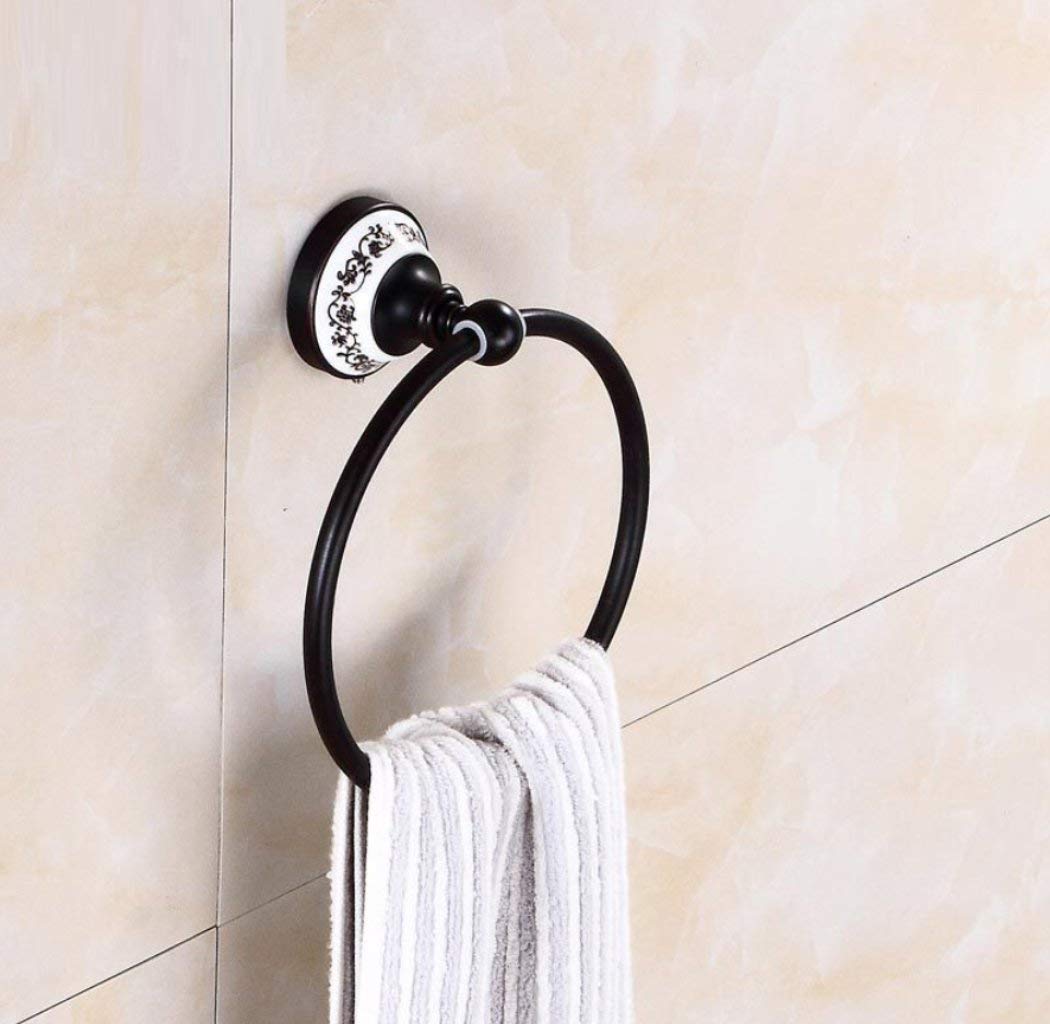 Anneau de bain en bronze poli style continental vintage pour salle de bain chic