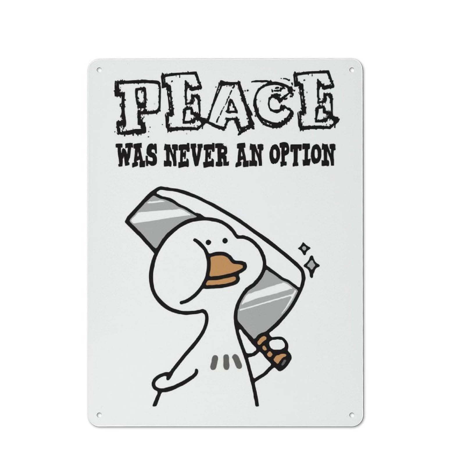 Junmoney Funny Duck For Garden Room Or Summerhouse, Rustic Tin Sign 40X30cm, Tin Sign Wall Decor For Garden Rooms And Summerhouses