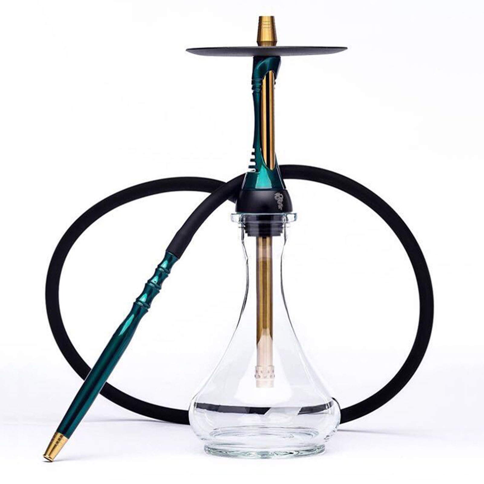 Juego Combinado De 1 Manguera Shisha, Aleación De Aluminio + Material De Vidrio, Fácil De Desmontar Y Limpiar, Juego De Fiesta Para El Hogar, Los Automóviles Y Las F C