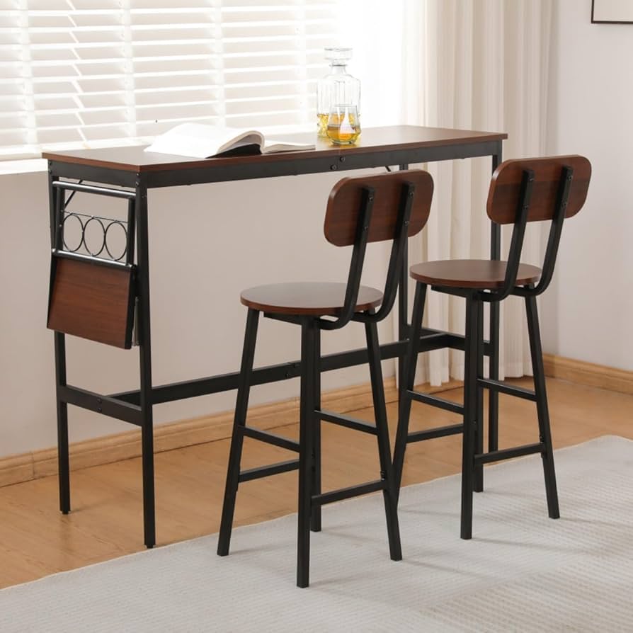 新発売 カウンターテーブル スツール 3点セット ハイテーブル 木製 カウンター Amazon｜カウンターテーブル スツール 3点セット ハイテーブル