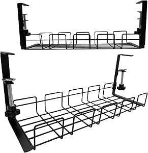 Flow Fire Kabelkanal Schreibtisch - Ausziehbar 29-55cm Ohne Bohren