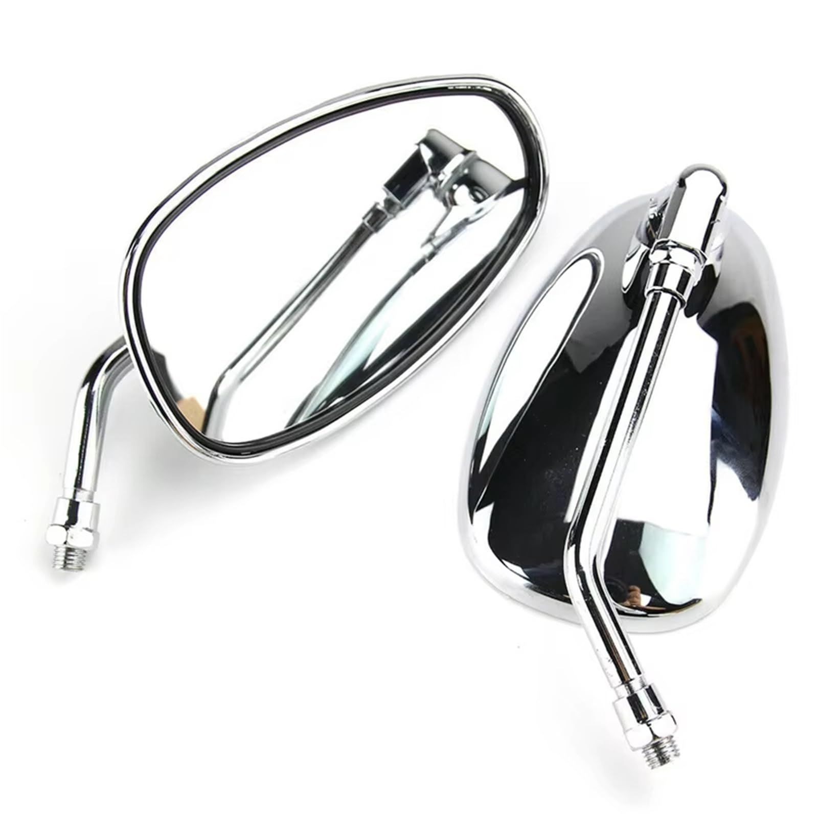 Specchietto retrovisore Cromato da 10 mm per Moto Chopper, specchietti Laterali per Moto Kawasaki
