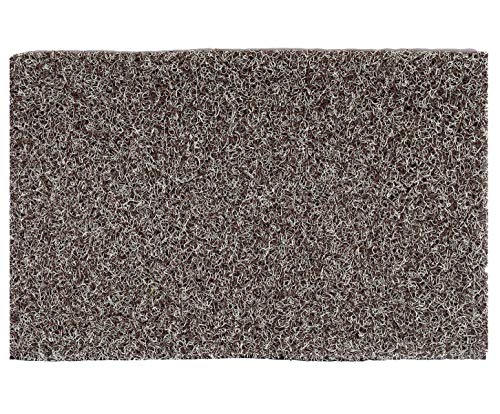 Image of Kuber Industries Double Shade Thread Rubber Anti Slip Door Mat (Brown, White, Standard, 16 inch x24'') - CTKTC039955