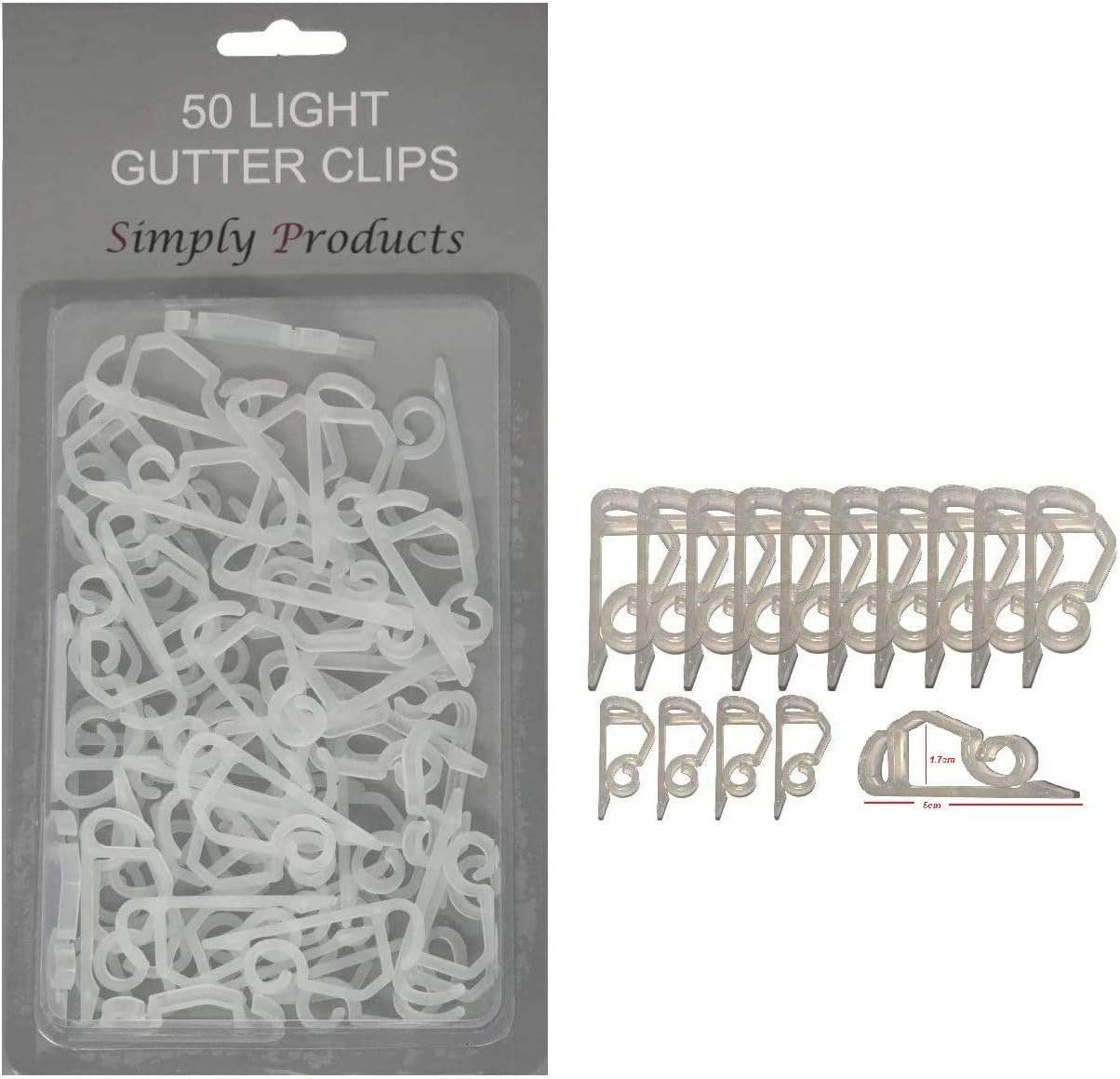 Christmas Rope Light Gutter Hooks 24/PK Amazon.co.uk Lighting