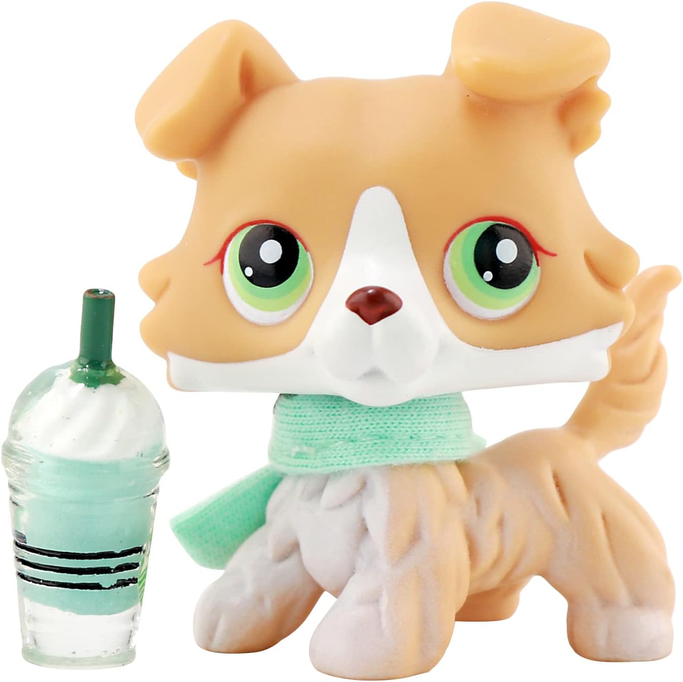 US LPS Collie 272 Golden Green Eyes Dog Puppy Rare Old LPS