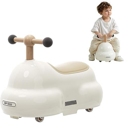 Ride on Toys for Toddlers, Riding Toys for Boys and Girls, Toddler Ride on Toy with Wood Handle & 4 Smooth Caster Wheels, Baby Car Push Ride on Toys with Under-seat Storage for Ages 18m+