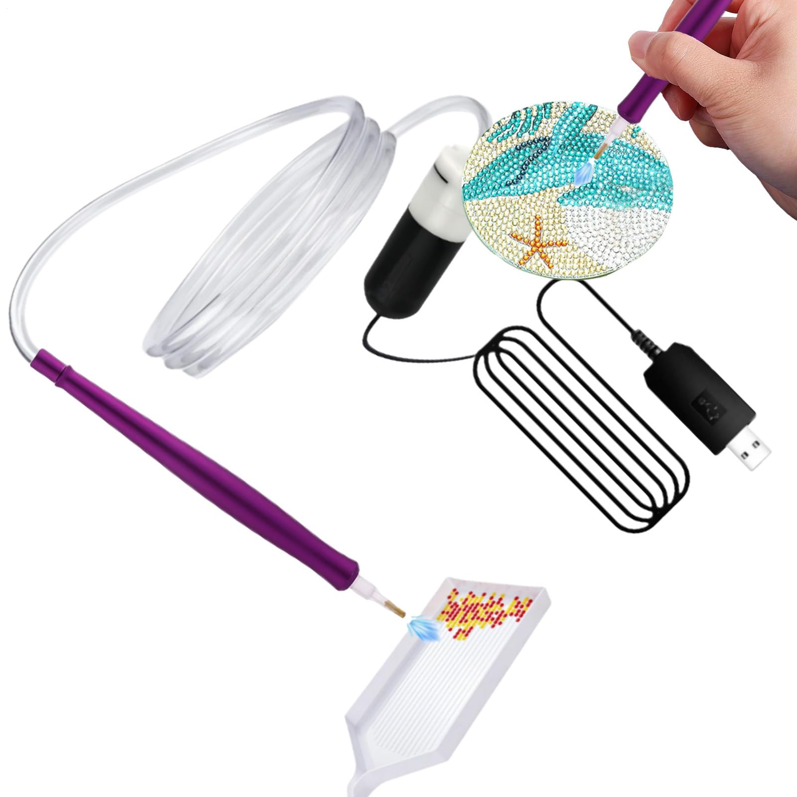 Stylo de peinture en strass électrique applicateur automatiq d'artisanat