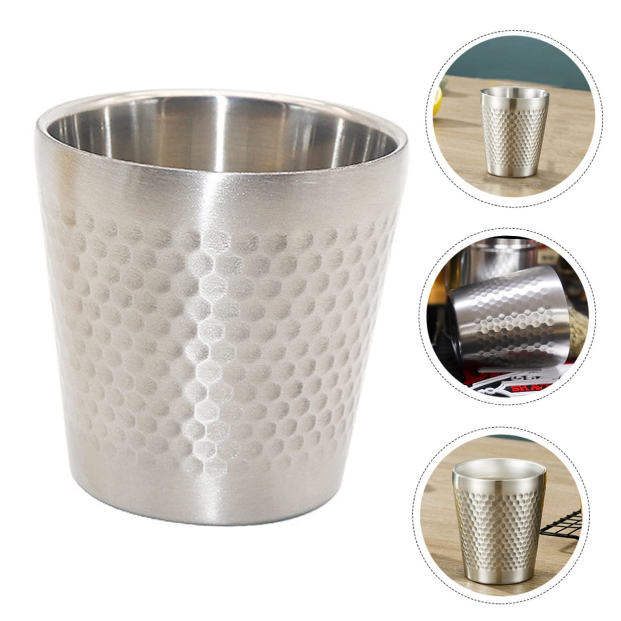 Baluue 3pièces Bol De Rasage Acier Pour Et Pratique Pour Mousse à Raser Pour Usage Couleur Argentée