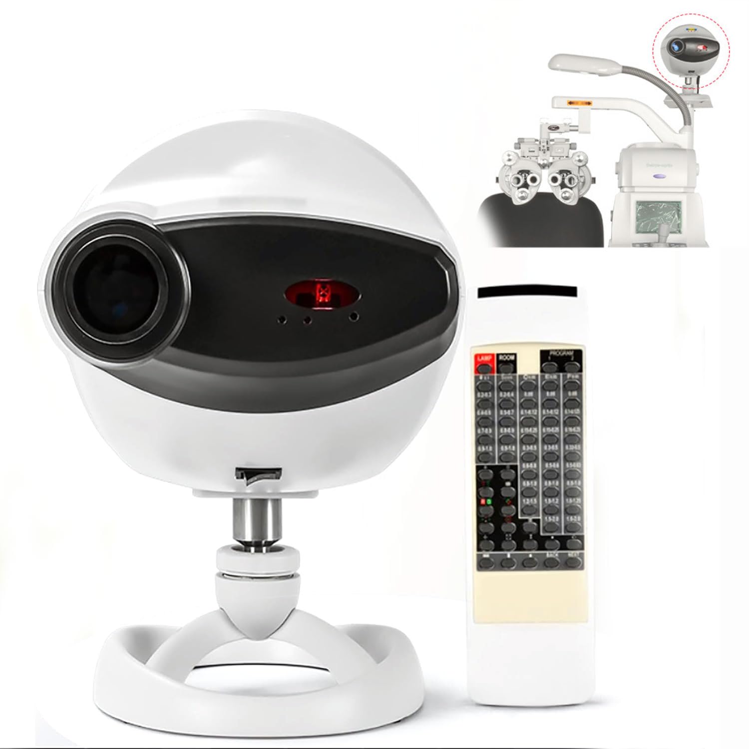 Amazon.co.jp: LED視力表プロジェクター リモコン付き視覚検眼器 50