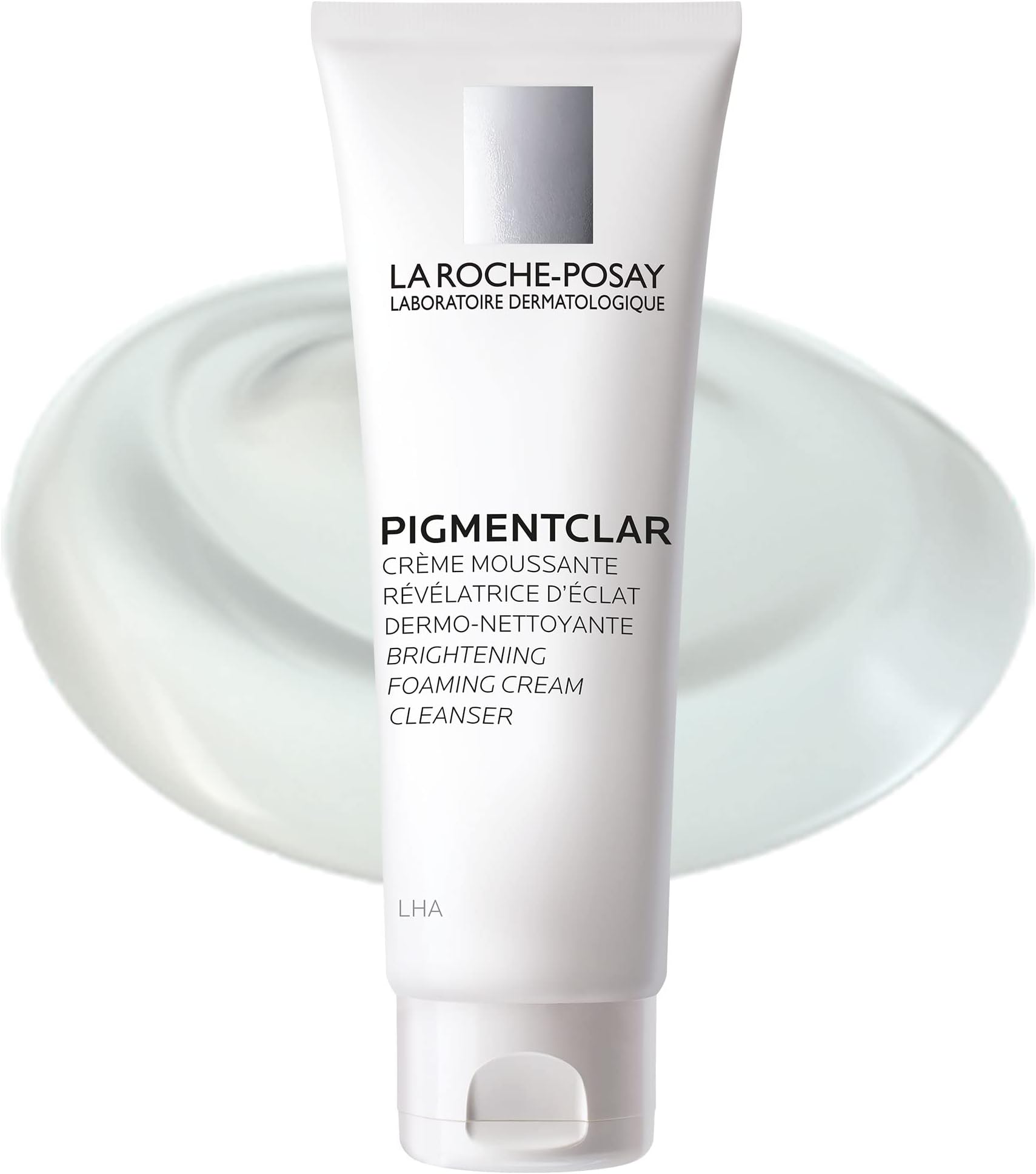 La Roche-Posay Pigmentclar Brightening Face Cleanser, Exfoliating Face Wash with LHAs, Dark Spot Remover and Skin Tone Brightening, Fragrance Free Foaming Cream Cleanser