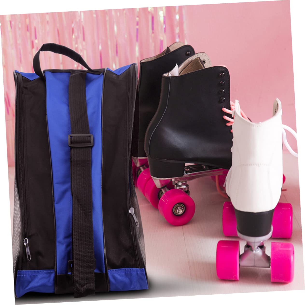 Gogogmee Wear Resistant Triangle Skate Pouch Portable Ice Skate Bag for Roller Skating Inline Skates Convenient Storage for All Skate Accessory for Skating