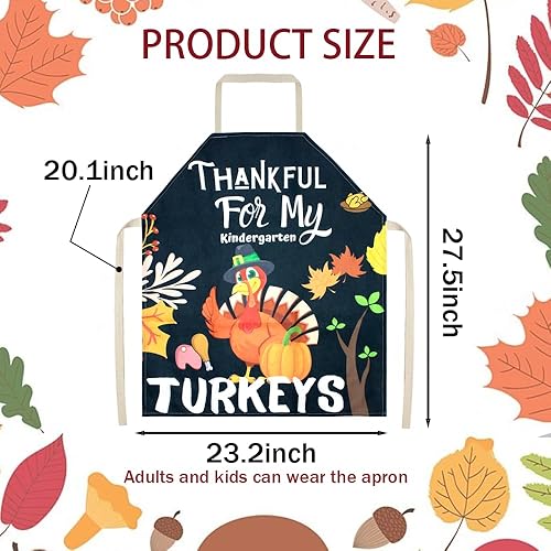 Miniatura 3 de Delantal de cocina de Acción de Gracias, delantal de cocina para hombres y mujeres, delantal de cocina de otoño, delantal de calabaza y pavo