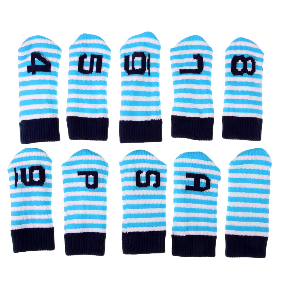 9-teiliges Set gestrickte Golfschlägerhauben Schlägerhauben Schlägerhauben Schutz für Golfschläger Putter Kopfbedeckung Set