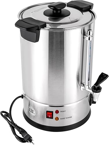 Miniatura 3 de Commercial Coffee Maker, 12L Stainless Steel Double Wall Coffee Urn with Percolator, Electric Hot Water Dispenser for Events, Offices, Parties, and